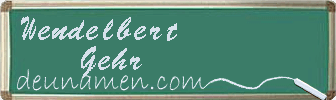 Wendelbert Gehr Visitenkarte